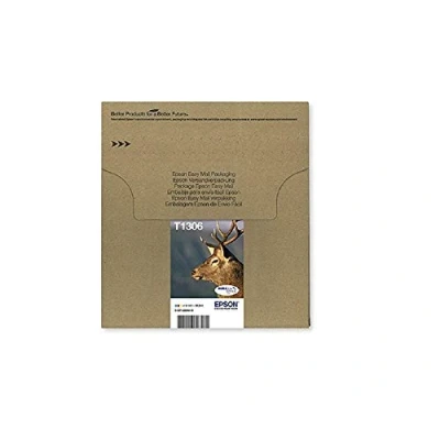 Image de Epson Multipack Easymail T1306 Cerf, Cartouches d&#039;encre d&#039;origine XL Haute capacité, 3 couleurs: Cyan, Magenta, Jaune, Format boite aux lettres, WF 3010DW 3520DWF 7515 BX525WD BX625FWD BX630FW