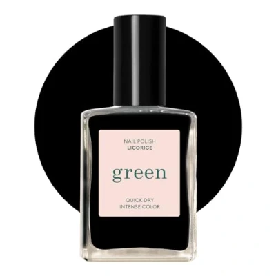 Image de MANUCURIST Green Vernis à Ongles Noir Classique 9 Free Vegan et Bio Sourcé (67%) Manucure professionnelle 15ml (LICORICE)