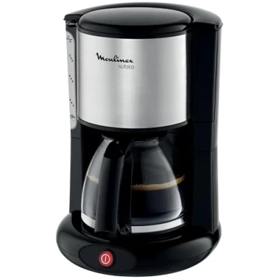 Image de Moulinex Subito Cafetière filtre inox, 1.25 L, 10 à 15 tasses, Système anti goutte, Porte pivotant, Arrêt automatique après 30 min FG360811
