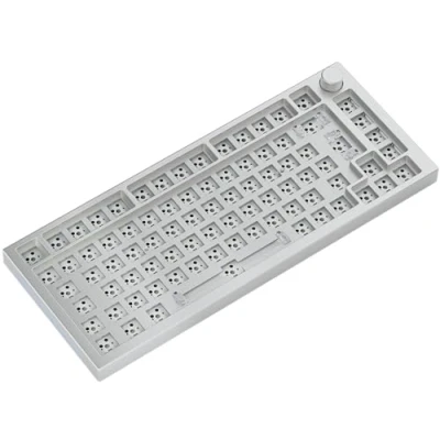 Image de Glorious Gaming GMMK Pro 75% Barebones (Cadre Uniquement) Clavier de Jeu mécanique modulaire, Taille TKL (75%), Cadre 1,5 kg, RGB, Personnalisable, Disposition International/ISO Blanc