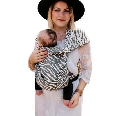 Image de manduca Twist Porte Bébé &gt; &lt; Écharpe de Portage &amp; Bebe Physiologique pour Nouveau nés, Coton Bio, adapté aux Bébés dès la Naissance (Wrap Conversion) (Twist Regular, Zebra)