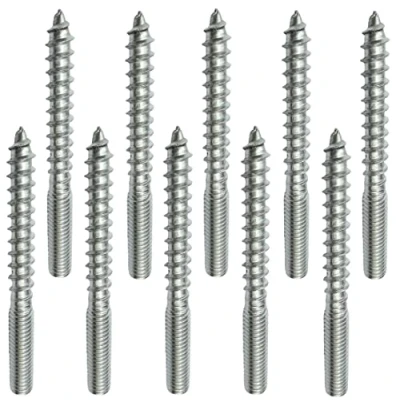 Image de AERZETIX C58566 Lot de 10 vis à double filetage M6x60mm en inox A2 goujon patte