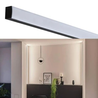 Image de Paulmann Square profil, noir, diffuseur blanc, 2 m