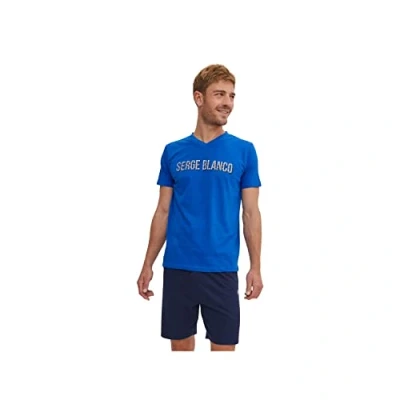 Image de Serge Blanco Homme Pyjama Ser/1/Enc Set, Bleu2, 3XL EU