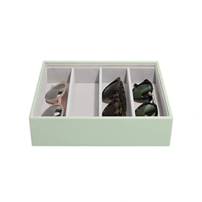 Image de Stackers Boîte à bijoux et lunettes de soleil classique, vert sauge, taille M