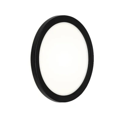 Image de BRILONER Leuchten Lampe d&#039;extérieur à LED, applique murale avec effet de rétro éclairage, 8 Watt, 1.200 Lumen, 4.000 Kelvin, Blanc/Noir, Ronde, Ø 21cm