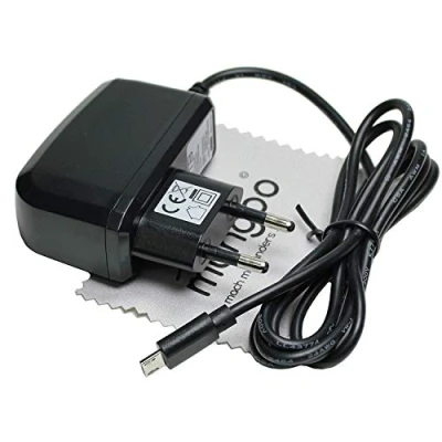 Image de Chargeur Compatible avec Gigaset GS100, GS160, GS170, GS180, GS185 Secteur 1 A OTB Chiffon de Nettoyage d&#039;écran Mungoo