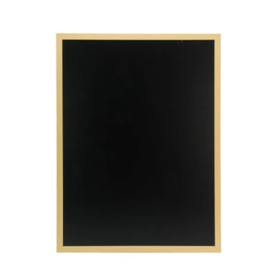 Image de Securit Woody Tableau mural noir Cadre en teck 60 x 80 cm