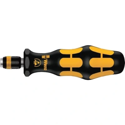Image de Wera 05051464001 816 R Porte embouts ESD, non magnétique, 1/4 pouce x 119 mm, Noir/jaune