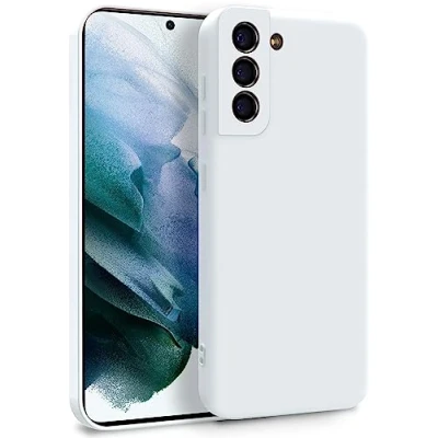 Image de MyGadget Coque Silicone Compatible avec Samsung Galaxy S21 Plus Case TPU Souple &amp; Soft Doublure Microfibre Cover Protection Extra Fine Légère Blanc