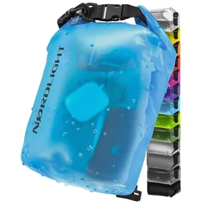 Image de Sac Étanche 20L Dry Bag (Bleu) Imperméable avec Fermeture Roll Top Et Bandoulière Natation, Plage, Canoë, Stand Up Paddle, Plongée