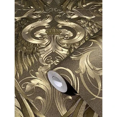 Image de marburg Papier peint non tissé Doré Ornament Glööckler Imperial de pour chambre mouton salon ou cuisine Qualité supérieure 100% Fabriqué en Allemagne 10,05 x 0,70m