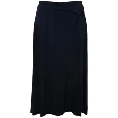 Image de Ulla Popken Elastic Waist Jupe trapèze, Femme, Taille: 48/50, Navy blue