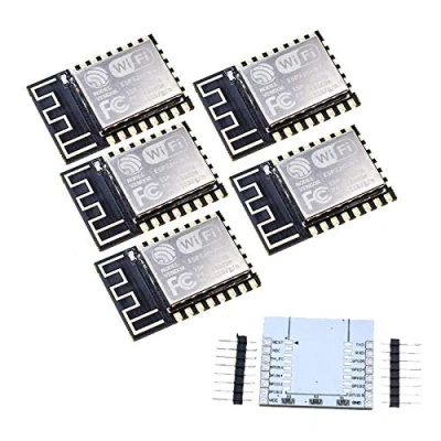 Image de Lot de 5 modules Wi FI série ESP 12F ESP12F 8266 (Mise à Niveau 12) + Extension Plaque