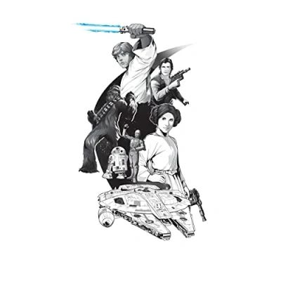 Image de Sticker géant repositionnable CLASSIC STAR WARS avec alphabet