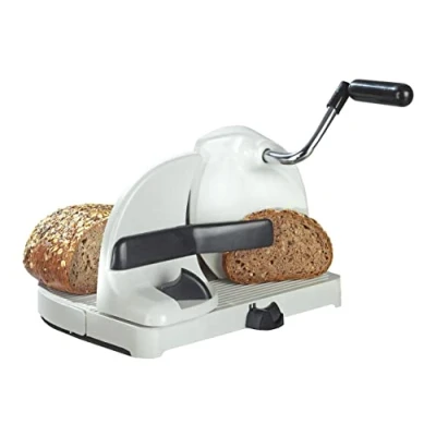 Image de Maximex Machine à couper le pain, épaisseur du disque réglable en continu, surface de coupe droite grâce la lame acier inoxydable, maintien ferme ventouse, peu encombrant