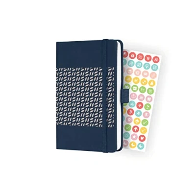 Image de SIGEL J3204 Agenda Semainier Jolie 2023, environ A6, Bleu Foncé, Hardcover, 2 Pages = 1 Semaine, 174 S.