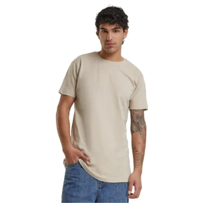 Image de Urban Classics Shaped LONG DO NOT USE Tshirt basique, Homme, Taille: Large, Sand