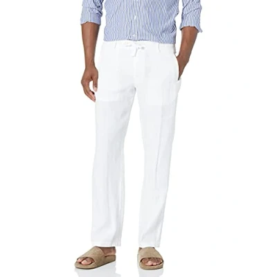 Image de Perry Ellis Men&#039;s Drawstring Linen Pant, Bright White, 32