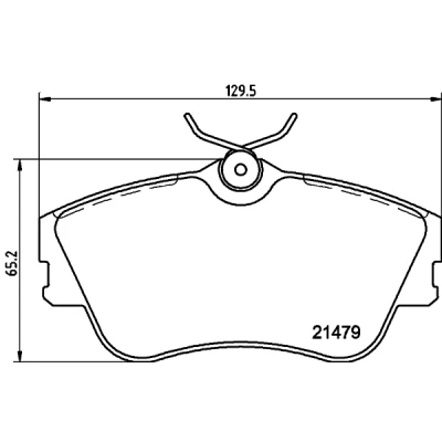 Image de HELLA 8DB 355 018 071 Jeu de plaquettes frein non préparé pour indicateur d&#039;usure avec vis d&#039;étrier VOLKSWAGEN: TRANSPORTER 4 Bus