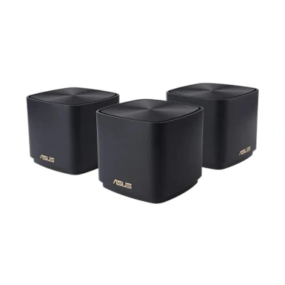 Image de ASUS ZenWiFi XD4 Plus Noir Pack de 3 Système Wi FI 6 AX Mesh, Double Bande (2,4 GHz / 5GHz), 1800 Mbit/s, 600m2, AiProtection avec TrendMicro à Vie, Ports WAN/LAN