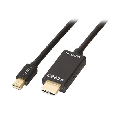 Image de LINDY Câble Mini DisplayPort vers HDMI 4K30 (DP:passif) 1m