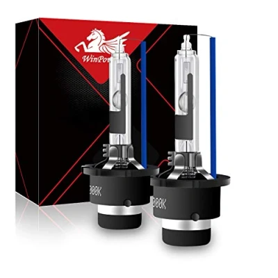 Image de WinPower D2R Xénon Ampoule de HID kit Conversion 35W 8000K Bleu Métal Stents 12V Lampe Phare Voiture, 2 Ampoules