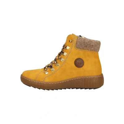 Image de Rieker Femme Bottines Z6633, Dame Bottines,Semelle intérieure Amovible,Demi Bottes,Bottines,fourrés,Bottes d&#039;hiver,Jaune (Gelb / 68),38 EU 5 UK