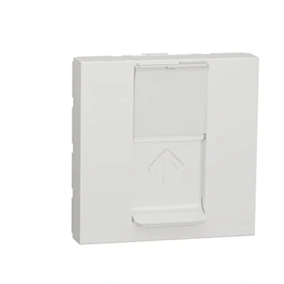 Image de Schneider Electric Unica prise RJ45 simple cat 6A blindé STP FTP 2 mod Blanc méca seul NU344918