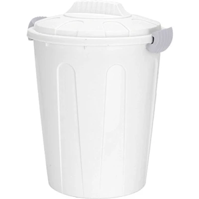 Image de Spetebo Maxitonne Poubelle universelle avec couvercle Blanc 40 l