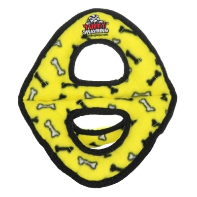 Image de Tuffy Jouet Chien Ultimate 3 Way Ring Jaune Bone