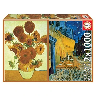 Image de Educa 2x1000 Van Gogh. Comprend Fix Puzzle Tail pour l&#039;accrocher Une Fois l&#039;assemblage terminé. À partir de 14 Ans (18491)