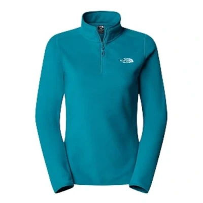 Image de The North Face 100 Glacier 1/4 ZIP Sweat polaire, Femme, Taille: XS, Deep teal