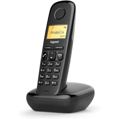 Image de Gigaset A170 SINGLE Téléphone fixe sans fil de base avec grand écran et technologie ECO DECT à économie d&#039;énergie Noir