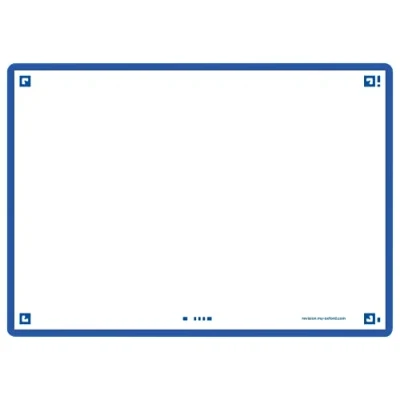 Image de OXFORD Flash 2.0 Lot de 80 Fiches Cards Format A6 (10, 5 x 14, 8cm) fond Blanc Uni Recto/Verso cadre Bleu Marine Bristol