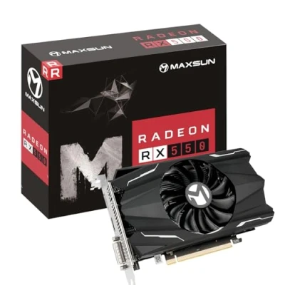 Image de MAXSUN Cartes Graphiques AMD Radeon RX 550 4Go GDDR5 Carte Graphique ITX GPU 128 Bits DirectX 12 PCI Express X16 3.0 DVI D Dual Link, HDMI, DisplayPort