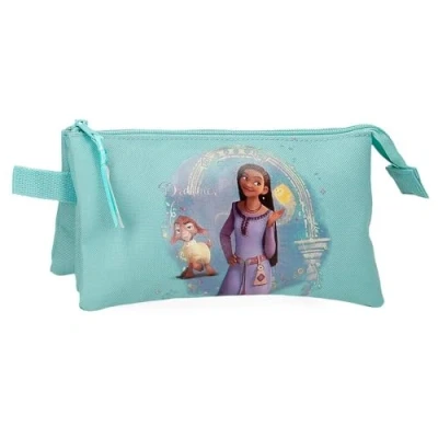Image de Disney Trousse Scolaire, infafntile, fabriquée en Polyester, Triple Compartiment pour améliorer l&#039;organisation, Taille idéale Le Transporter dans Sac à Dos, avec poignée latérale.,