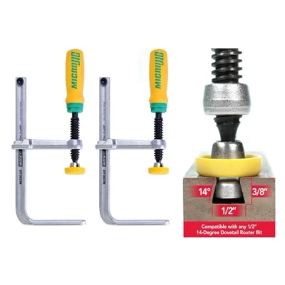 Image de MICROJIG GRR Ripper DVC 538K2 Pinces à queue d&#039;aronde, jaune/vert