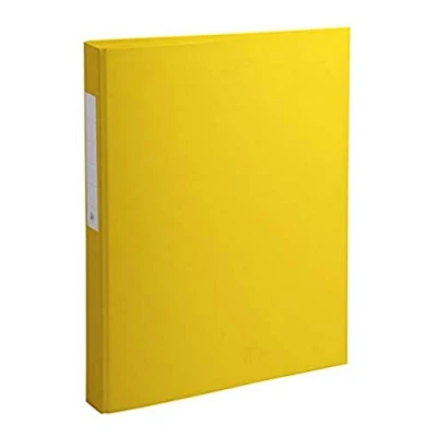 Image de Exacompta réf. 51386E Carton de 10 classeurs rembordés PP 4 anneaux ronds diamètre 25 mm Dos 40 Dimensions extérieures : 32 x 25,5 cm Format à classer A4 Coloris jaune