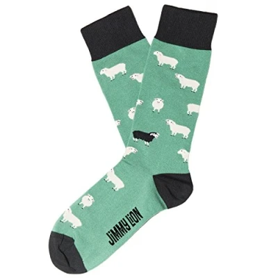 Image de Jimmy Lion Chaussettes Black Sheep, fabriquées en coton peigné. taille 36 40 et moyenne.