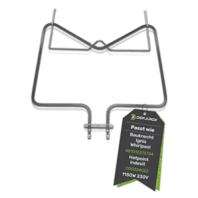 Image de DEKAROX Élément chauffant 230 V 1150 W pour four Bauknecht Whirlpool Ignis 481010375734 IRCA 7005R616