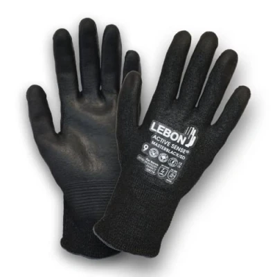 Image de LEBON MASTERBLACK/SD Gant de travail, anti coupures, compatible tactile, multifonction (bricolage, construction, jardinage…). Résistant, confortable et respirant. 1 paire coloris noir (9)
