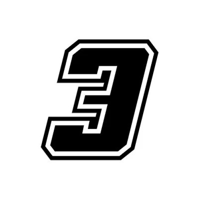 Image de 4R Quattroerre.it 13373 Numéro de Course 3 Moto GP, Noir, 10 x cm
