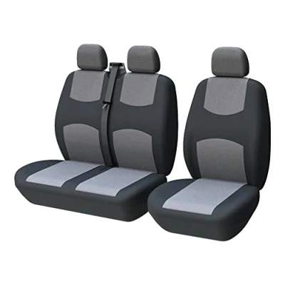 Image de TOYOUN Housse de siège Voiture Universelle Siege camionnette Housses Avant Simple et Double Conducteur Passager 2 + 1, Noir Bleu