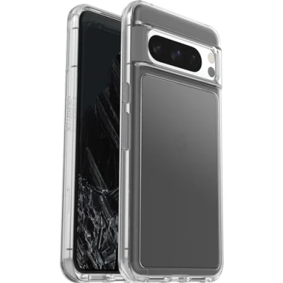 Image de Otterbox Symmetry Clear Coque pour Google Pixel 8 Pro, Anti Chute, Protection Fine, supporte 3 x Plus de Chutes Que la Norme Militaire, Transparent