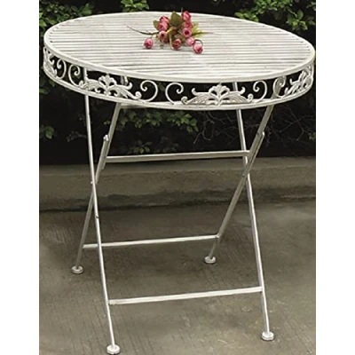 Image de Vigor Mika Table Fer forgé, Blanc Vieilli