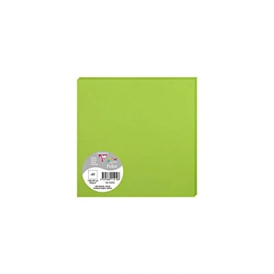 Image de Clairefontaine 1121C Paquet de 25 Cartes Simples Format Carré 16x16cm 210g/m² Coloris Vert Menthe Cartons d&#039;Invitation Evènements et Correspondance Gamme Pollen Papier Premium Lisse