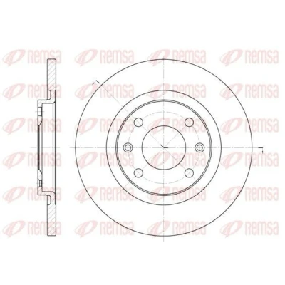 Image de REMSA 6536.00 Disque de frein Essieu avant 266, 266 13 4 plein CITROËN: C3 I 3/5 portes, II, C4 II Cactus, PEUGEOT: Partner Combispace