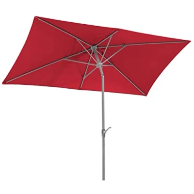 Image de Schneider Parasol Porto rouge rectangulaire 300 x 200 cm 643 77, structure en acier, toile polyester 6,7 kg