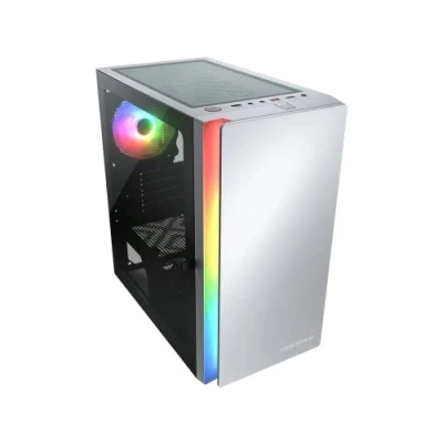 Image de Cougar Gaming BOITIER PC PURITYRGBWHITE Panneau latéral en Verre trempé RGB Personnalisable Compatible avec Cartes mères ATX, Micro ATX et Mini ITX Compartiment PSU